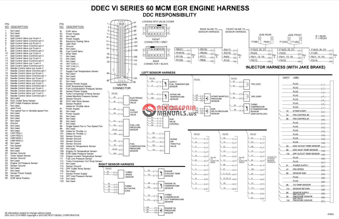 Detroit Diesel Series 60 Electronic Wiring Schematics | Auto Repair