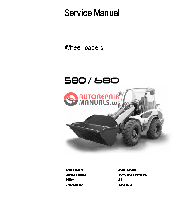 KRAMER Wheel Loader 580,680 Service Manual | Auto Repair ...