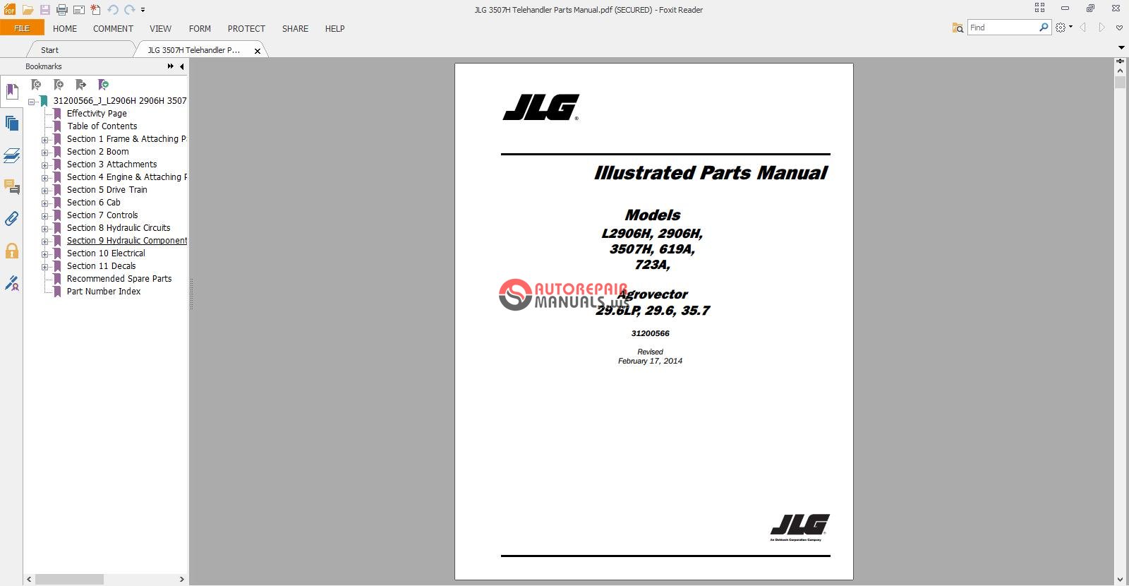 JLG 3507H Telehandler Parts Manual | Auto Repair Manual Forum - Heavy