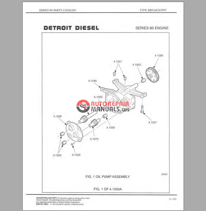 Detroit Series 60 Parts Catalog 1995 Auto Repair Manual Forum Heavy