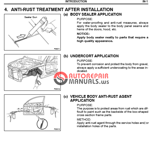 Toyota Corolla 2009-2010 Service Manual | Auto Repair ...